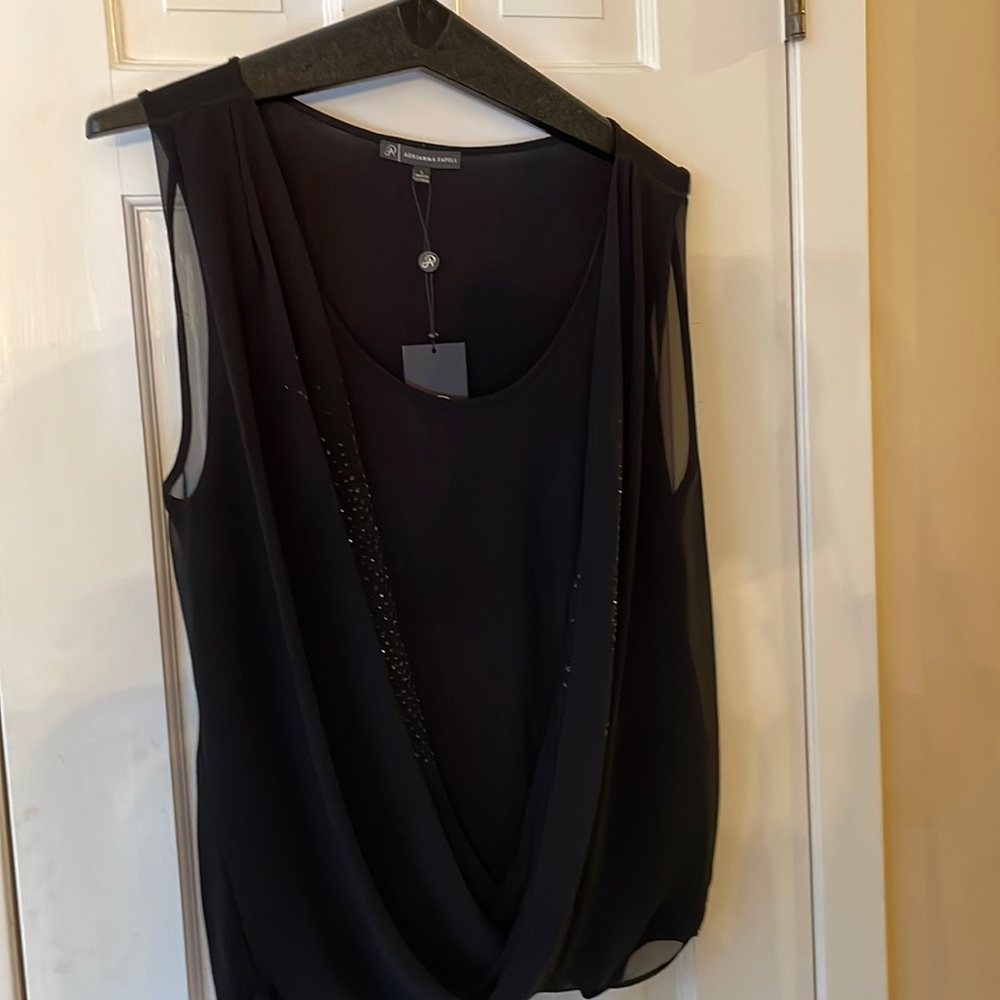 Adrianna papell black blouse